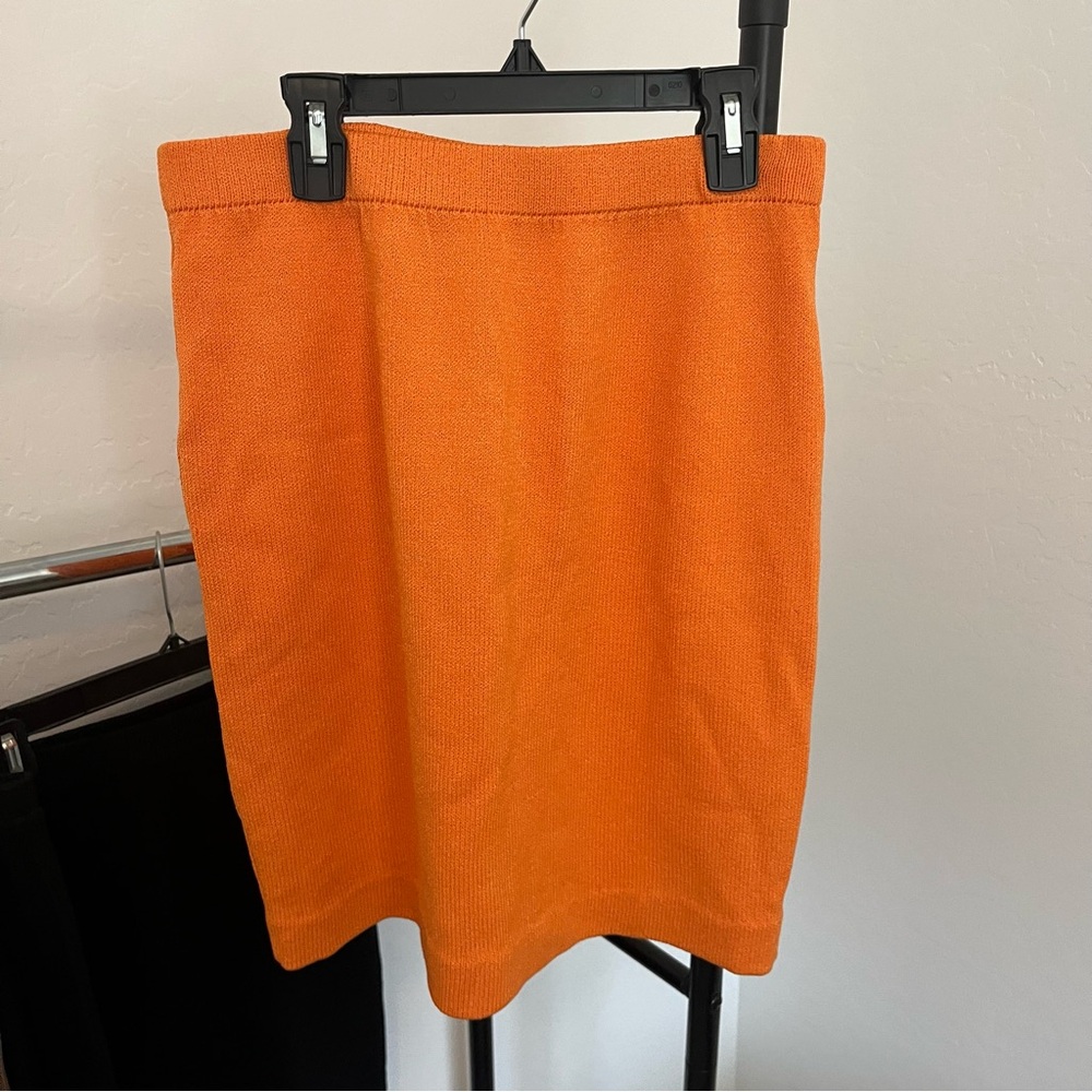 St. John Orange skirt 8
